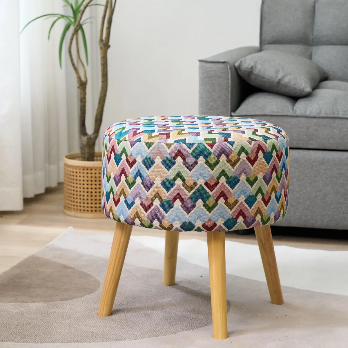 JUST HOME COLLECTION - Pouf Cartagena Multicolor 46X46X46 Cm