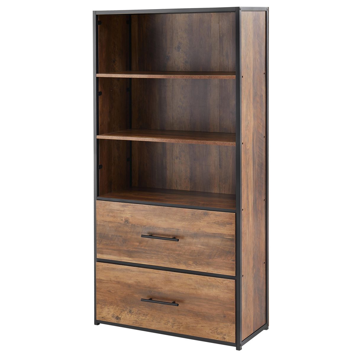 JUST HOME COLLECTION - Estante Librero 3 Nivel(Es) 80X160X30 Cm Café