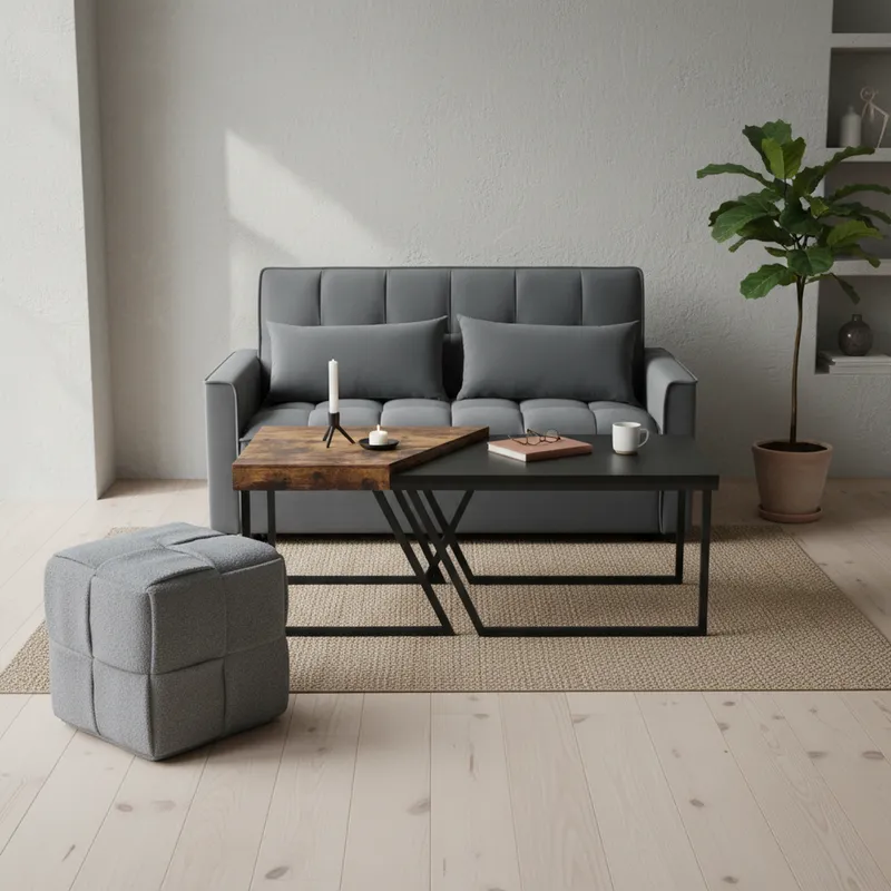 JUST HOME COLLECTION - Futón Cama Teki Gris 162x88x94 cm