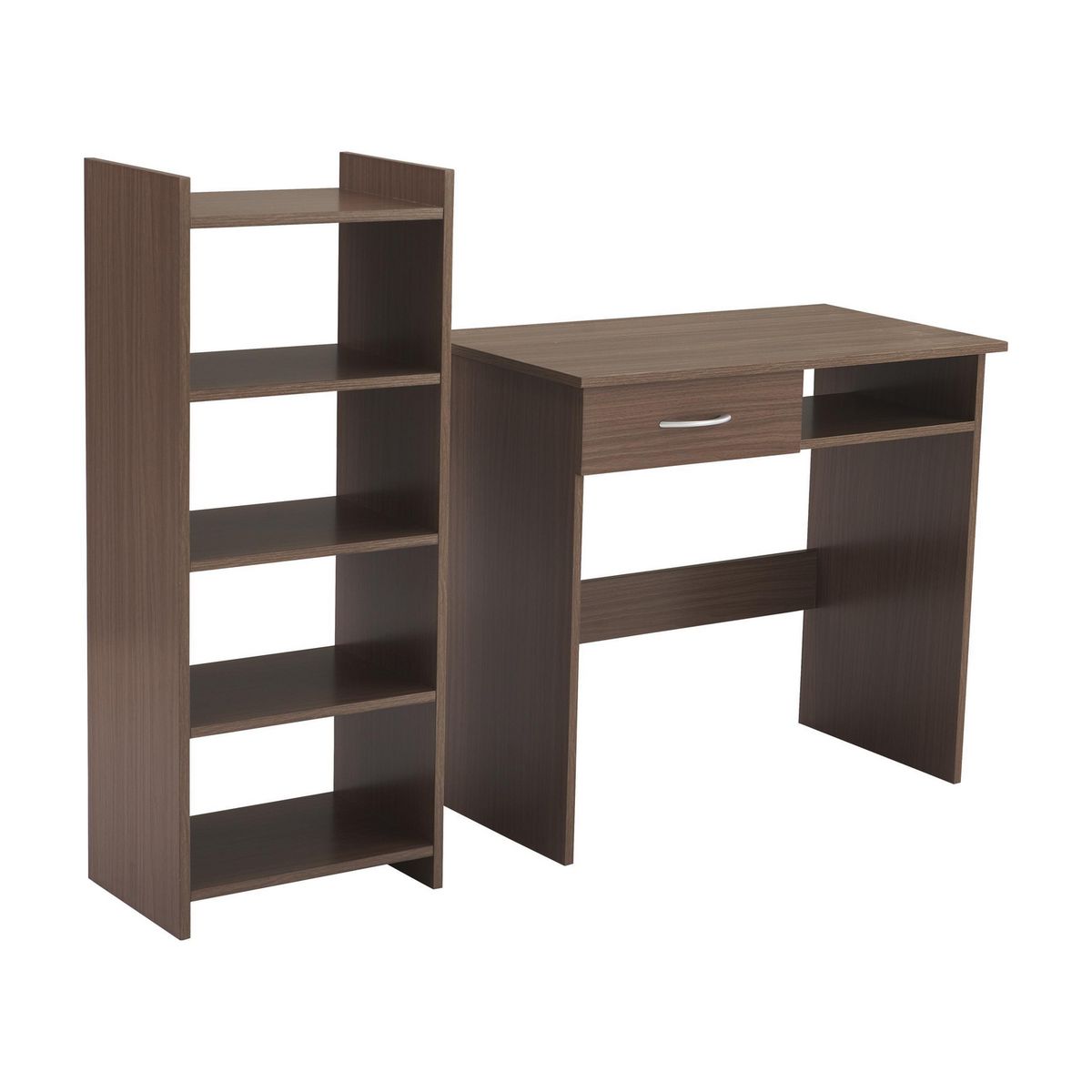 JUST HOME COLLECTION - Escritorio + Estante América Café Oscuro 80X62X45 Cm