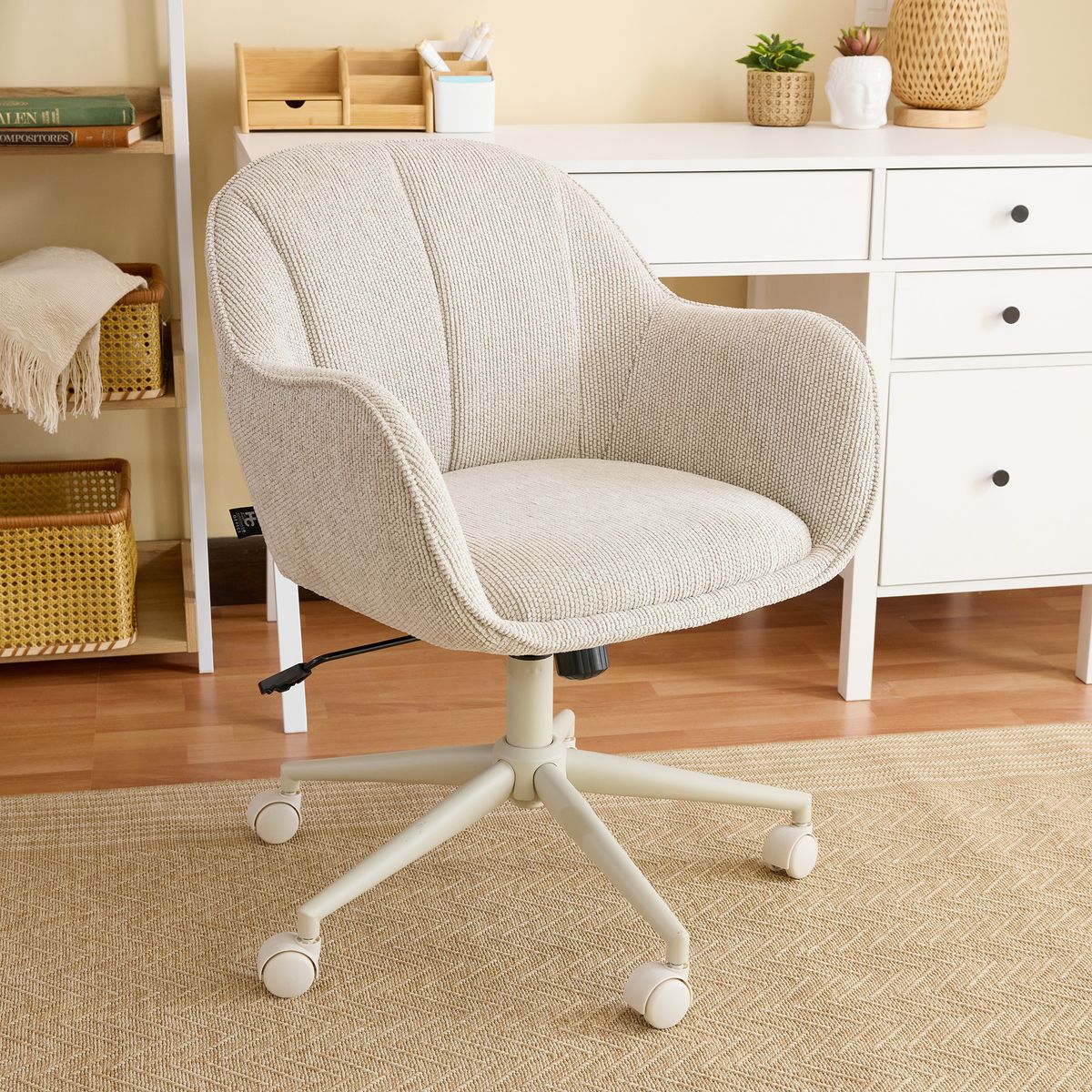 JUST HOME COLLECTION - Silla Escritorio Lucia Beige 58x80x59 cm