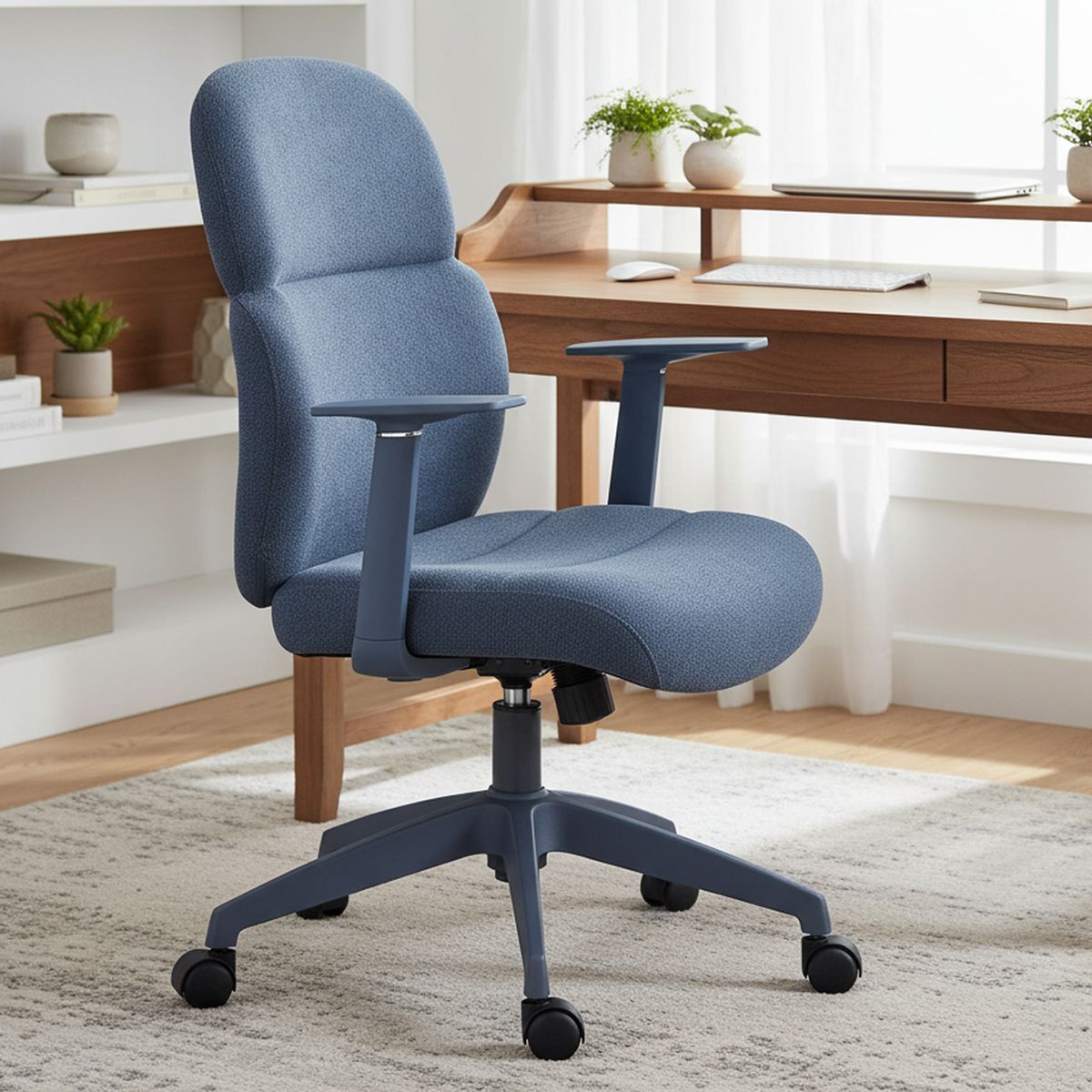 JUST HOME COLLECTION - Silla Escritorio Martina Azul 58X93X59 Cm