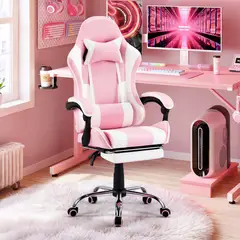 JUST HOME COLLECTION - Silla Gamer Rosado 64x129x58cm