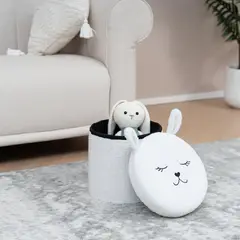 JUST HOME COLLECTION - Puff Conejo 30x30x30 cm Blanco