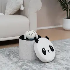 JUST HOME COLLECTION - Puff Panda 30x30x30 cm Beige