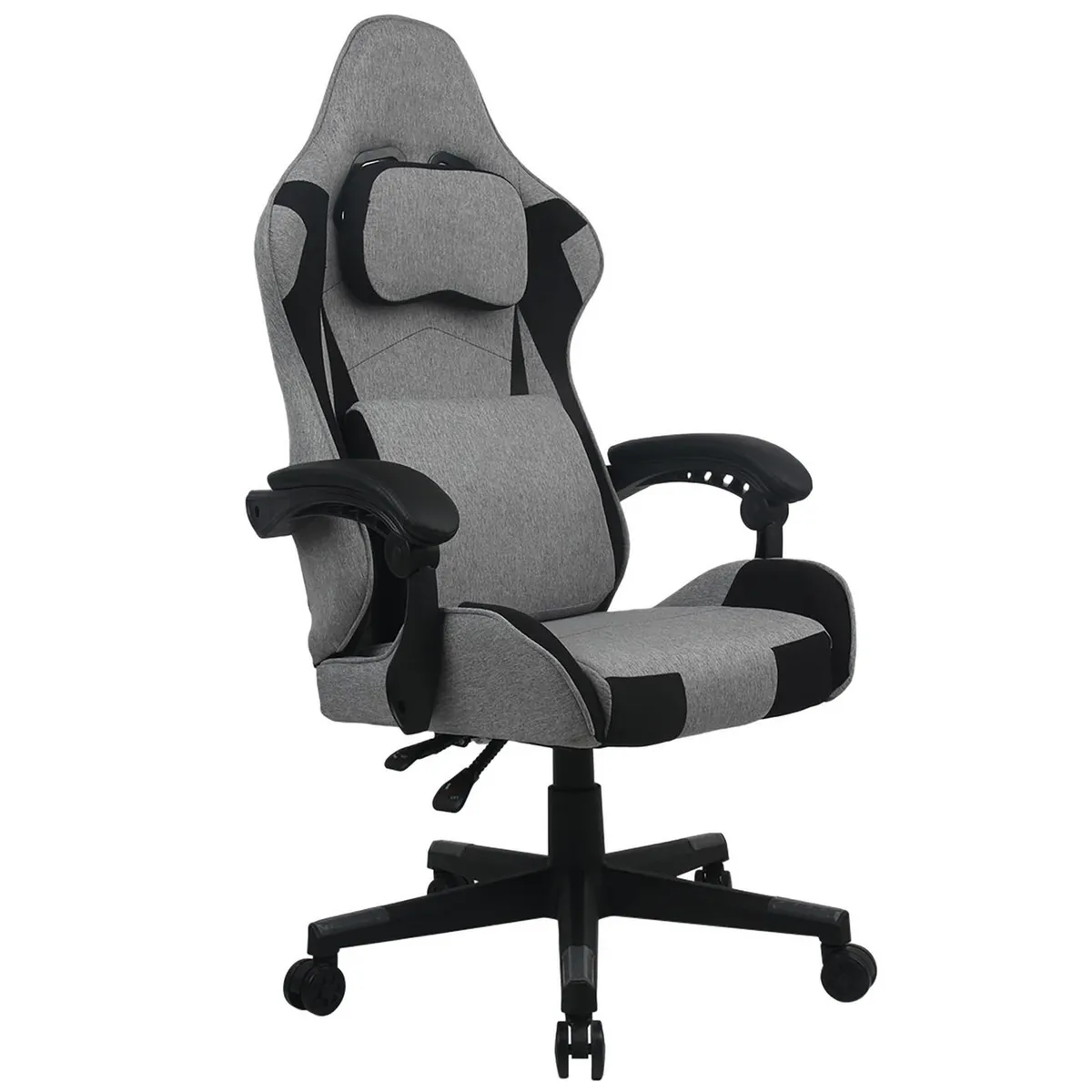 JUST HOME COLLECTION - Silla Gamer Escritorio Sydney Gris/Negro 66X124X52 Cm