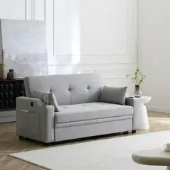 JUST HOME COLLECTION - Sofá Cama 2 Cuerpos Pacerati Con Posavasos 140X90X49 Cm