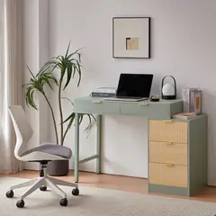 JUST HOME COLLECTION - Escritorio Clautra Verde/Café 100x76x50 cm