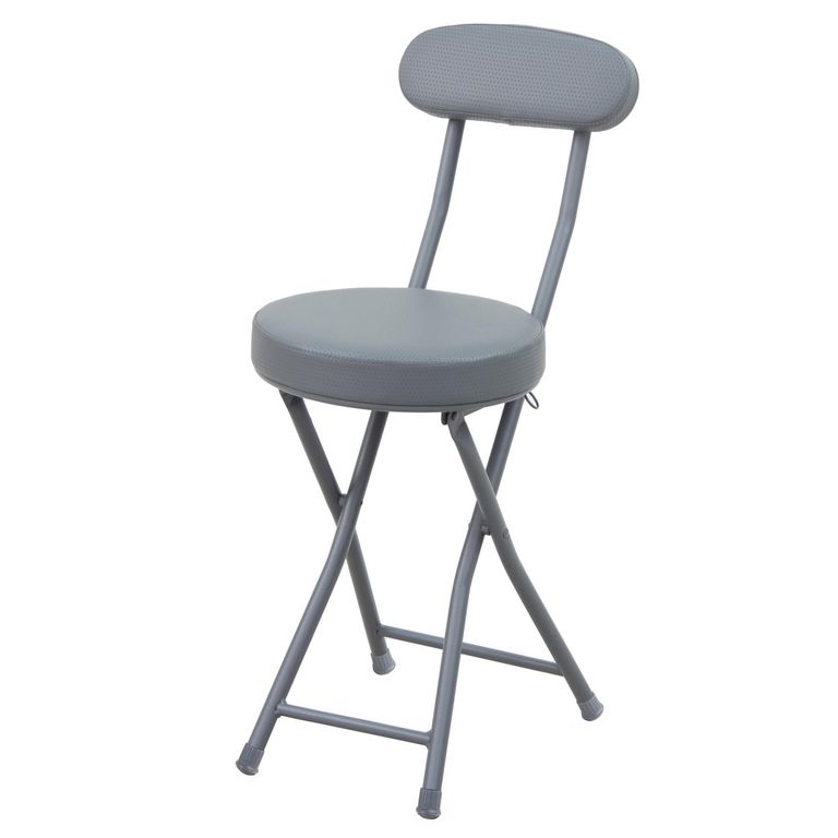 JUST HOME COLLECTION Silla Plegable Gris 73x30x45 cm