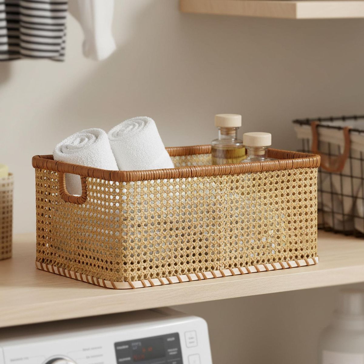 JUST HOME COLLECTION - Canasta Tejida 46x31x20 cm Natural