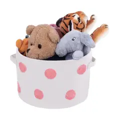 JUST HOME COLLECTION - Cesto organizador 29x29x19 cm Blanco, Rosa