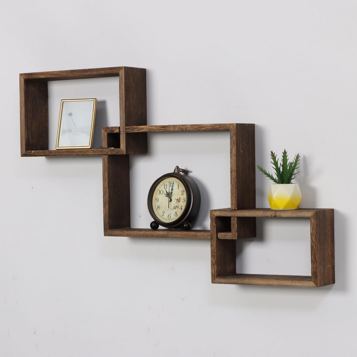 JUST HOME COLLECTION - Repisa Madera 3 Nivel(es) 81x51x10 cm Negro