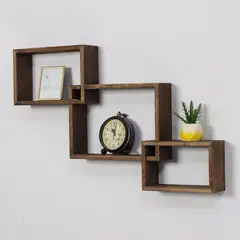 JUST HOME COLLECTION - Repisa Madera 3 Nivel(es) 81x51x10 cm Negro