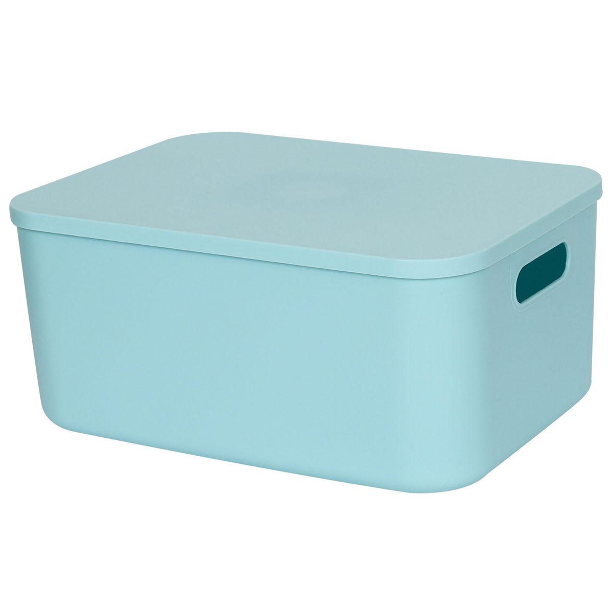 JUST HOME COLLECTION - Caja con tapa 35.5x15.5x25 cm Turquesa