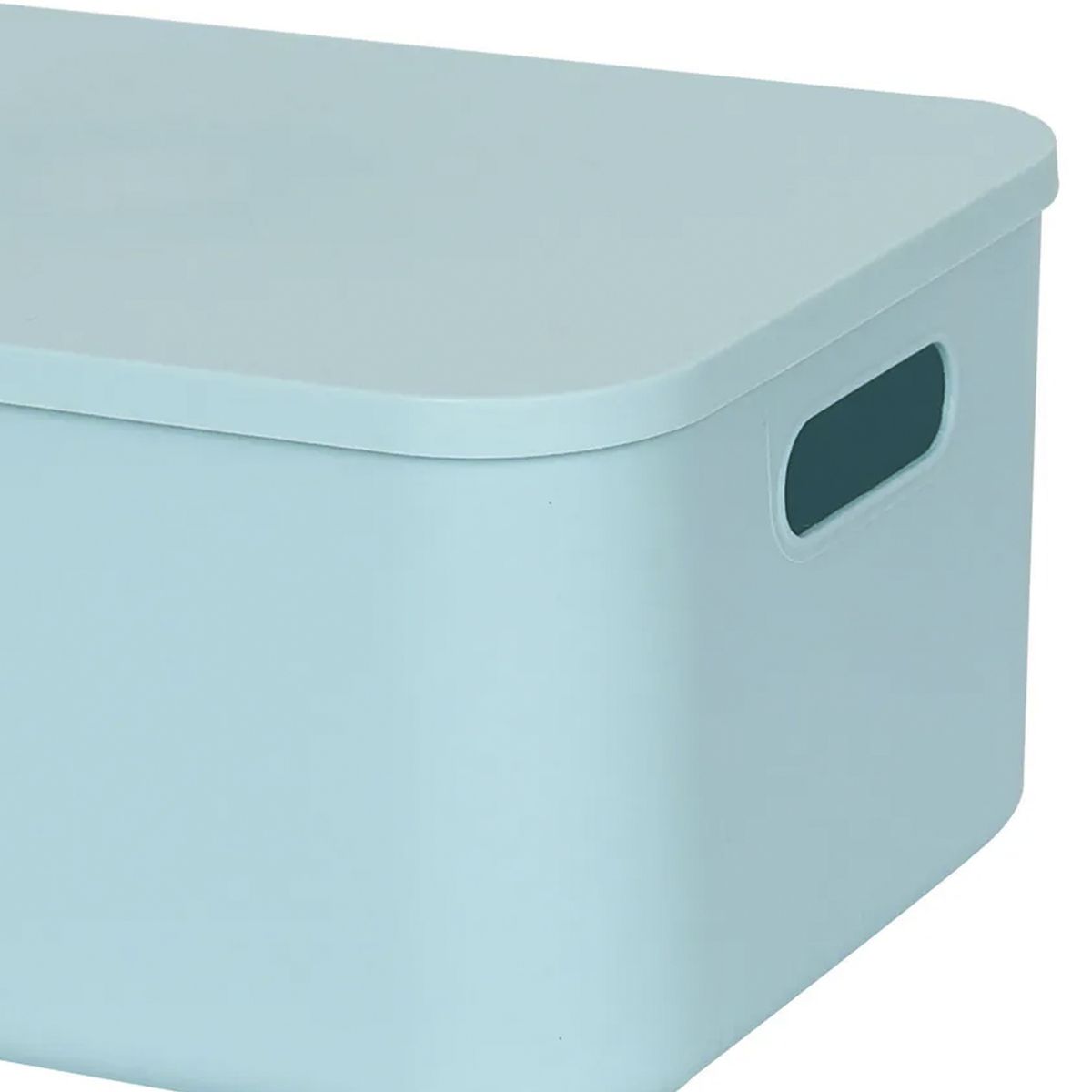 JUST HOME COLLECTION - Caja con tapa 35.5x15.5x25 cm Turquesa