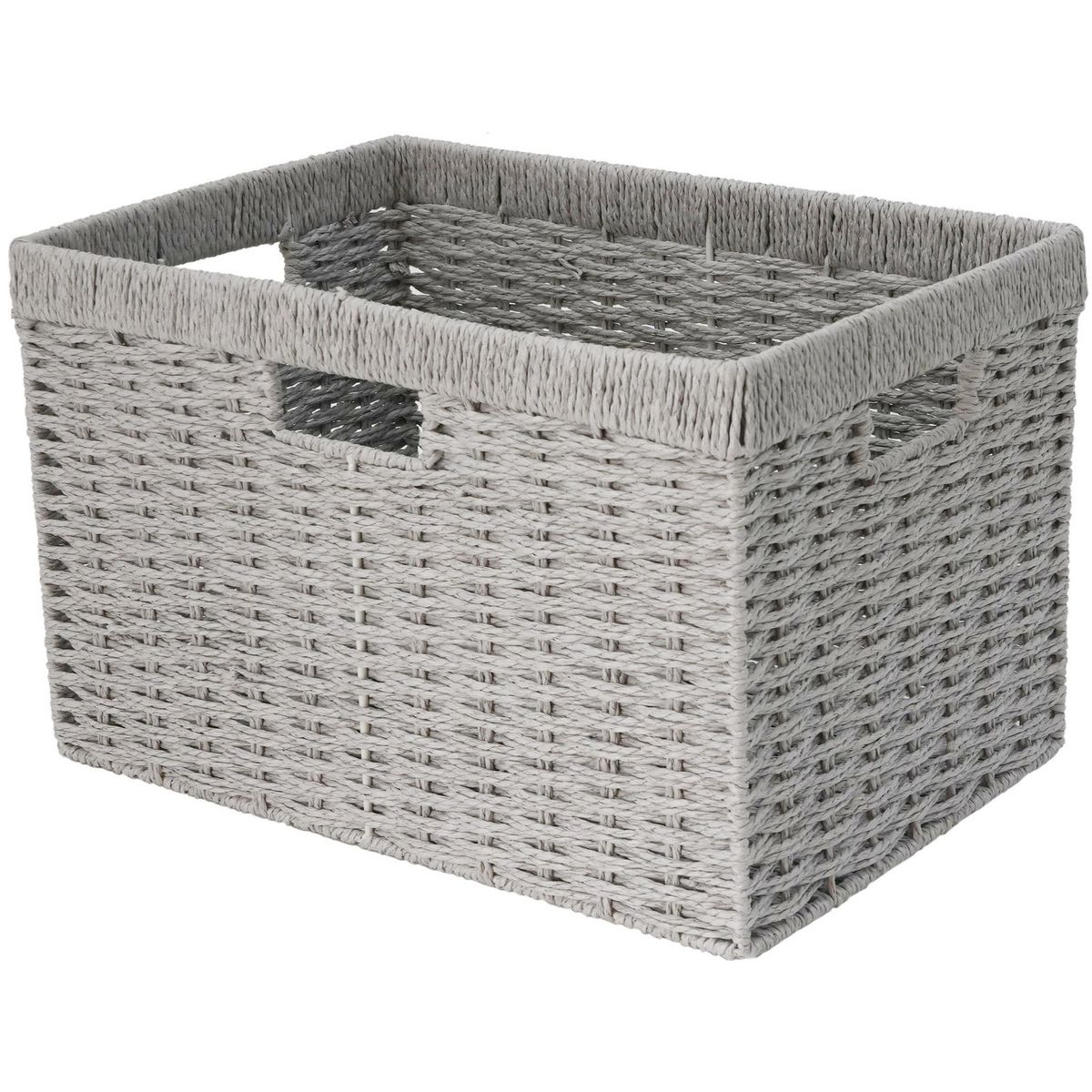 JUST HOME COLLECTION - Caja tejida 38x24x26 cm Gris