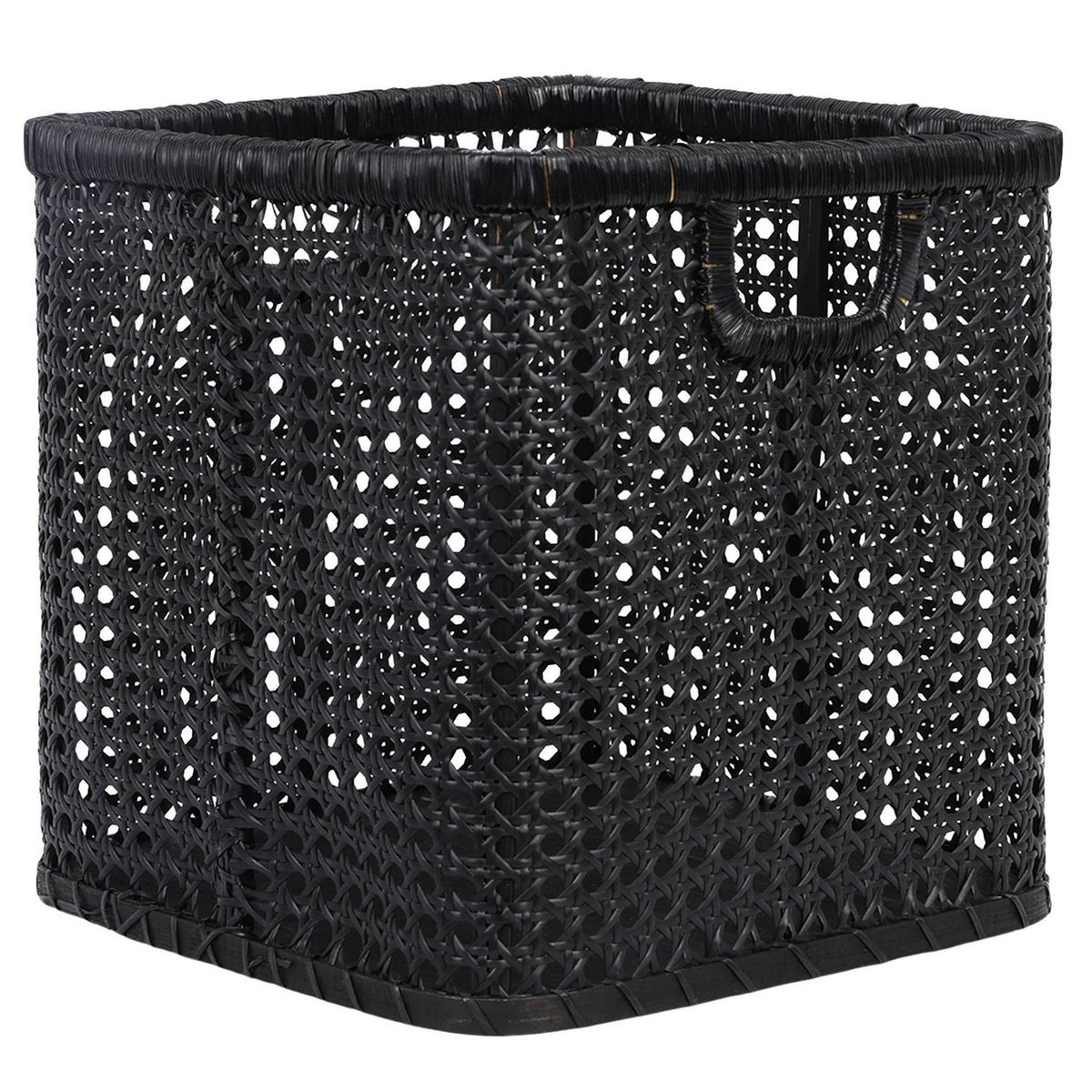 JUST HOME COLLECTION - Canasta tejida 25x25x25 cm Negro