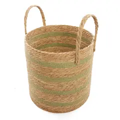 JUST HOME COLLECTION - Canasto 32x32x32 cm Café/Verde