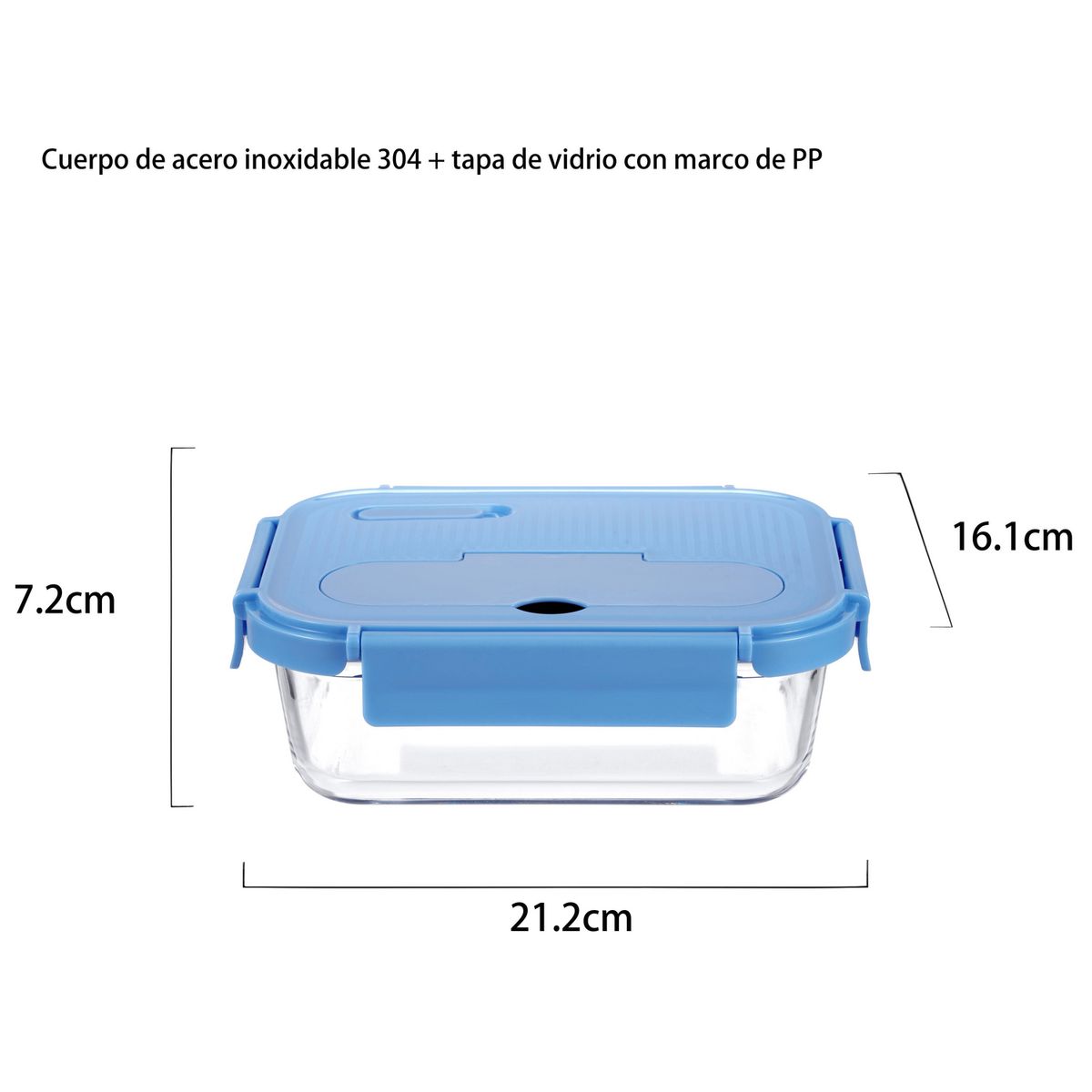 JUST HOME COLLECTION - Contenedor con Cubiertos Vidrio 1050 ml