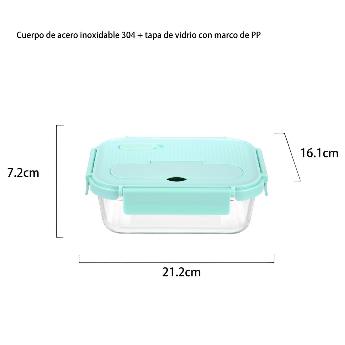 JUST HOME COLLECTION - Contenedor con Cubiertos Vidrio 1050 ml