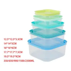 JUST HOME COLLECTION - Set 5 Contenedores Polipropileno Colores Surtidos