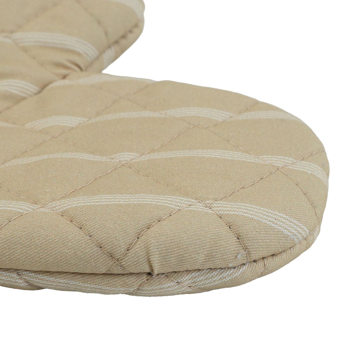 JUST HOME COLLECTION - Set 2 Guantes de Cocina Taupe/Blanco