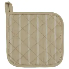 JUST HOME COLLECTION - Toma olla 20x20 cm tela taupe/blanco