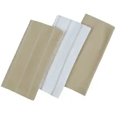 JUST HOME COLLECTION - Set 3 Paños de Cocina Rectangular 40x60 cm Liso Taupe/Blanco