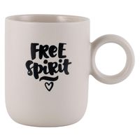 Mug 380 ml Cerámica Frases Multicolor