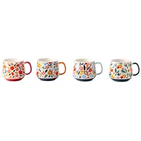 Mug/tazón 500 ml Cerámica Flores Colores Surtidos