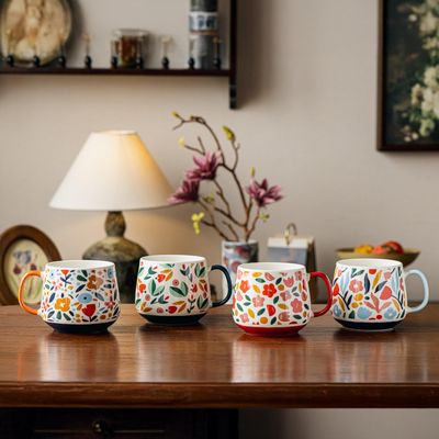 Imagen 2 del producto Mug/tazón 500 ml Cerámica Flores Colores Surtidos