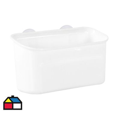 Canasto para ducha plstico blanco