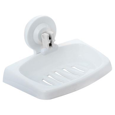 Jabonera plstico blanco