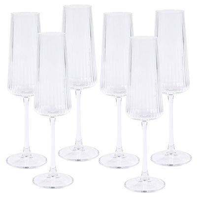 Imagen 2 del producto Set 6 Copas de Champán 250 ml Vidrio Transparente