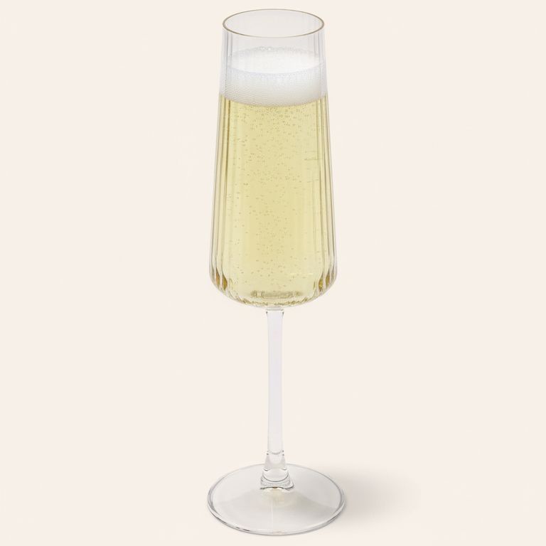 JUST HOME COLLECTION Set 6 Copas de Champán 250 ml Vidrio Transparente