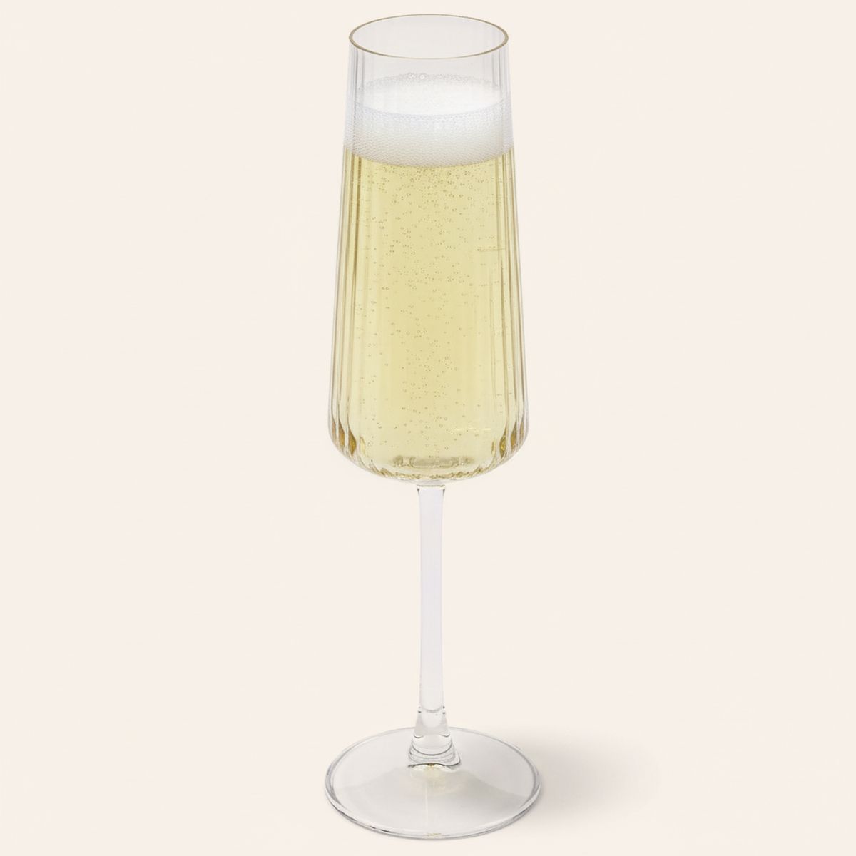JUST HOME COLLECTION - Set 6 Copas de Champán 250 ml Vidrio Transparente