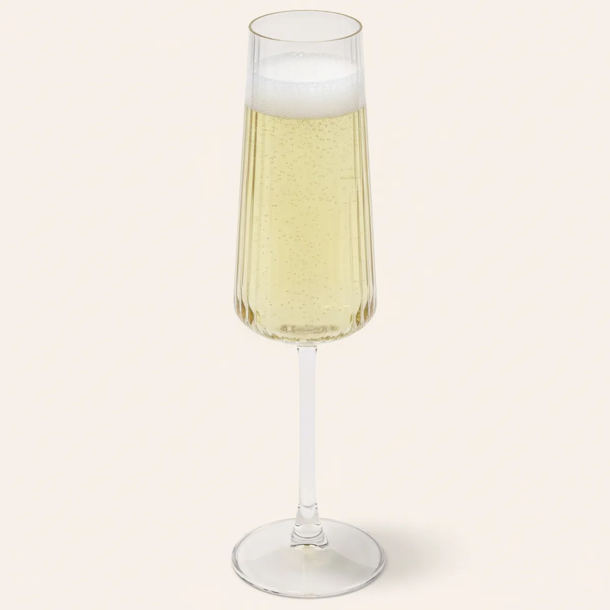 JUST HOME COLLECTION - Set 6 Copas de Champán 250 ml Vidrio Transparente
