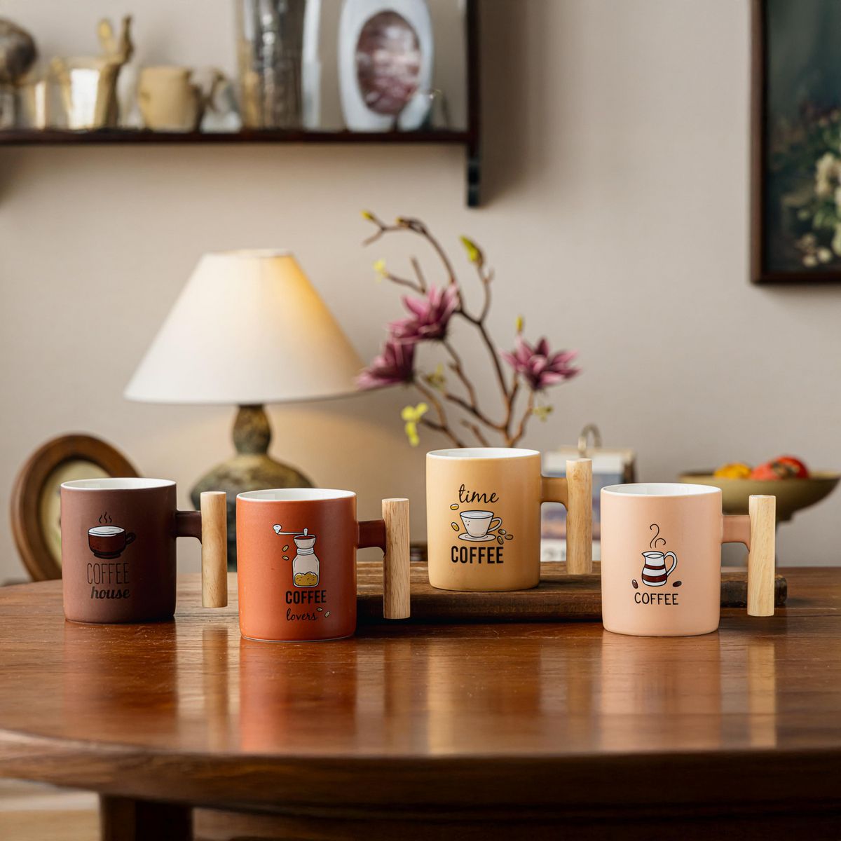 JUST HOME COLLECTION - Mug/tazón 330 ml Cerámica Coffee Colores Surtidos