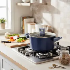 JUST HOME COLLECTION - Olla de Aluminio 20 cm 2.7 l Azul Navy Nova