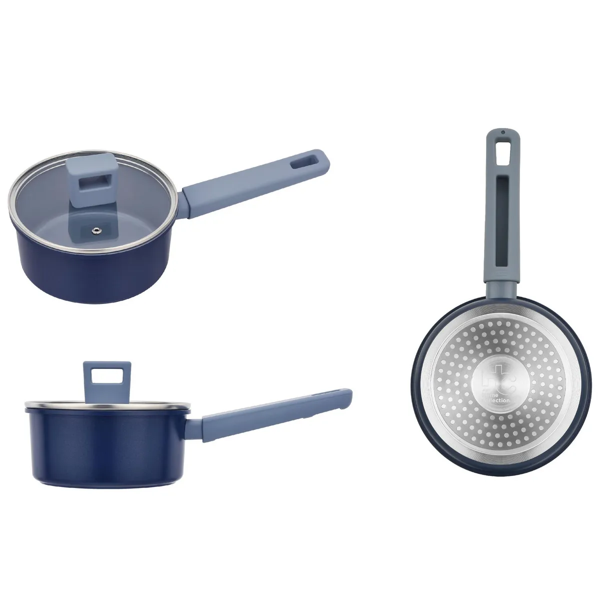 JUST HOME COLLECTION - Batería de Cocina 5 Piezas Aluminio Navy Nova Azul