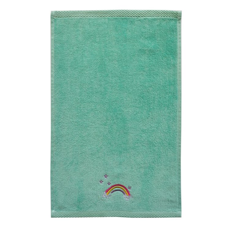 Toalla Visita 380 gr Algodón 28x46 cm Turquesa