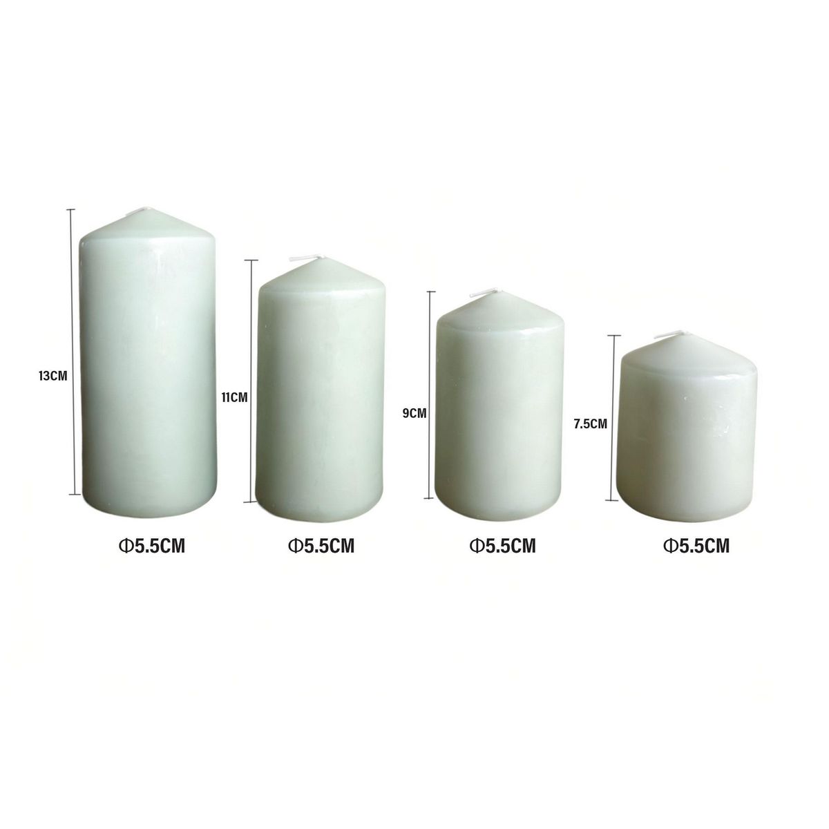 JUST HOME COLLECTION - Set 4 velas pilar color surtido