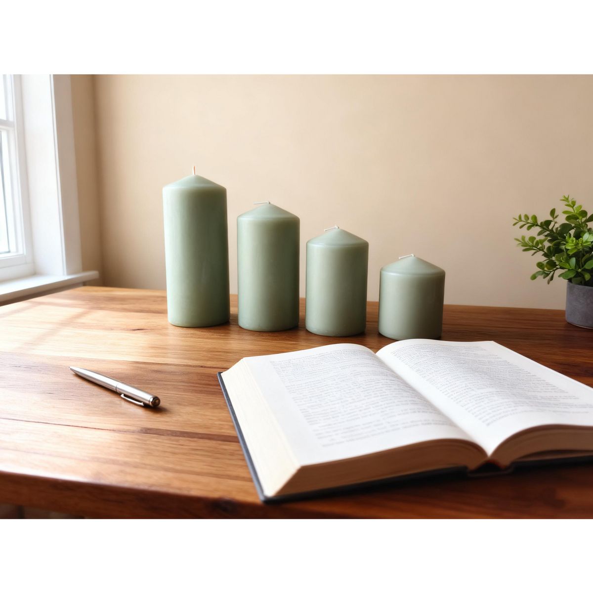 JUST HOME COLLECTION - Set 4 velas pilar color surtido