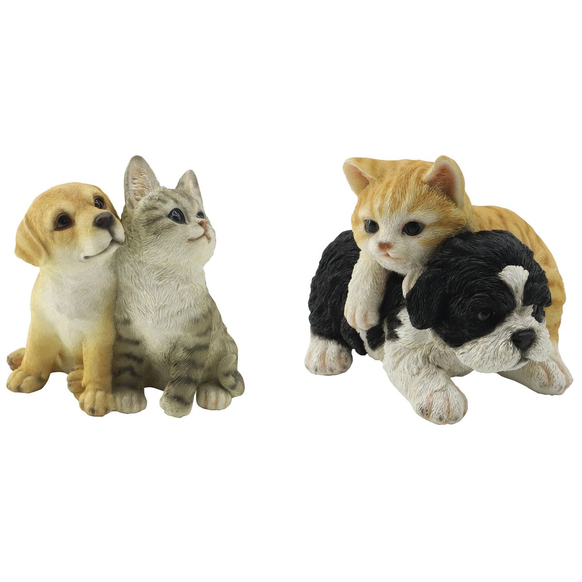 JUST HOME COLLECTION - Figura poliresina perro y gato Diseños Surtidos