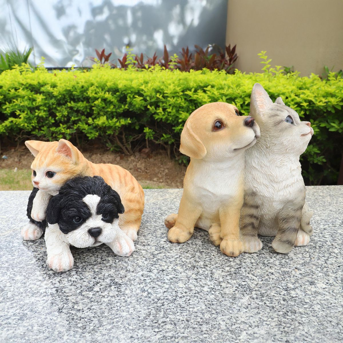 JUST HOME COLLECTION - Figura poliresina perro y gato Diseños Surtidos