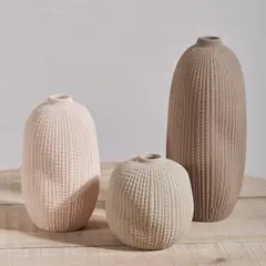 JUST HOME COLLECTION - Set 3 jarrones cerámica Colores Surtidos