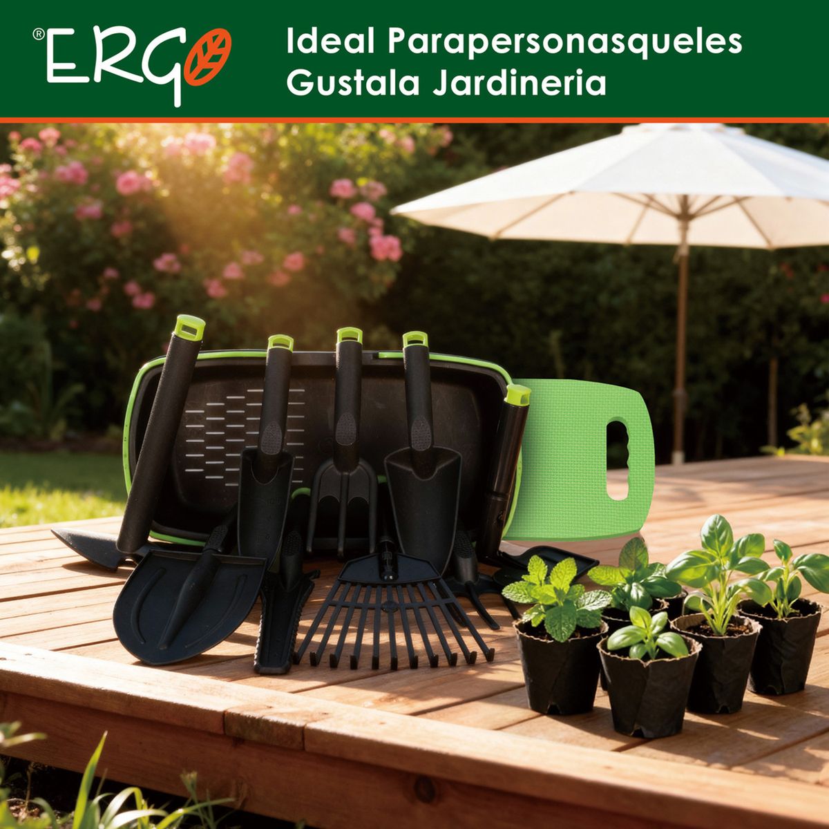 ERGO - Set 11 herramientas jardín