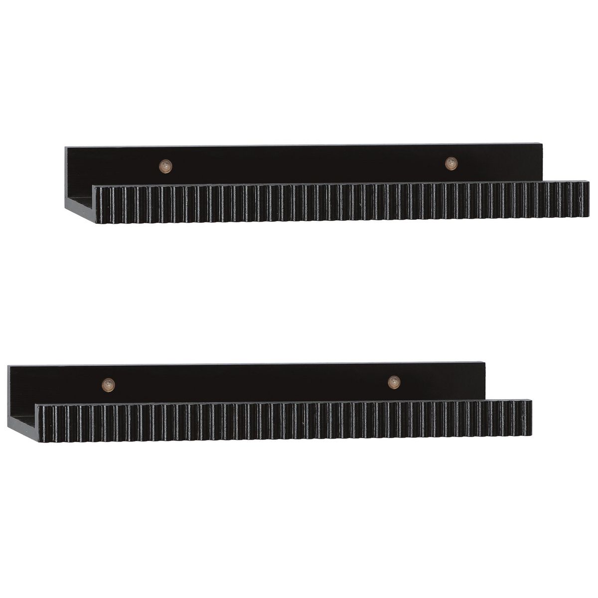 JUST HOME COLLECTION - Set de 2 Repisas Flotantes 40x10x4.7 cm Negro