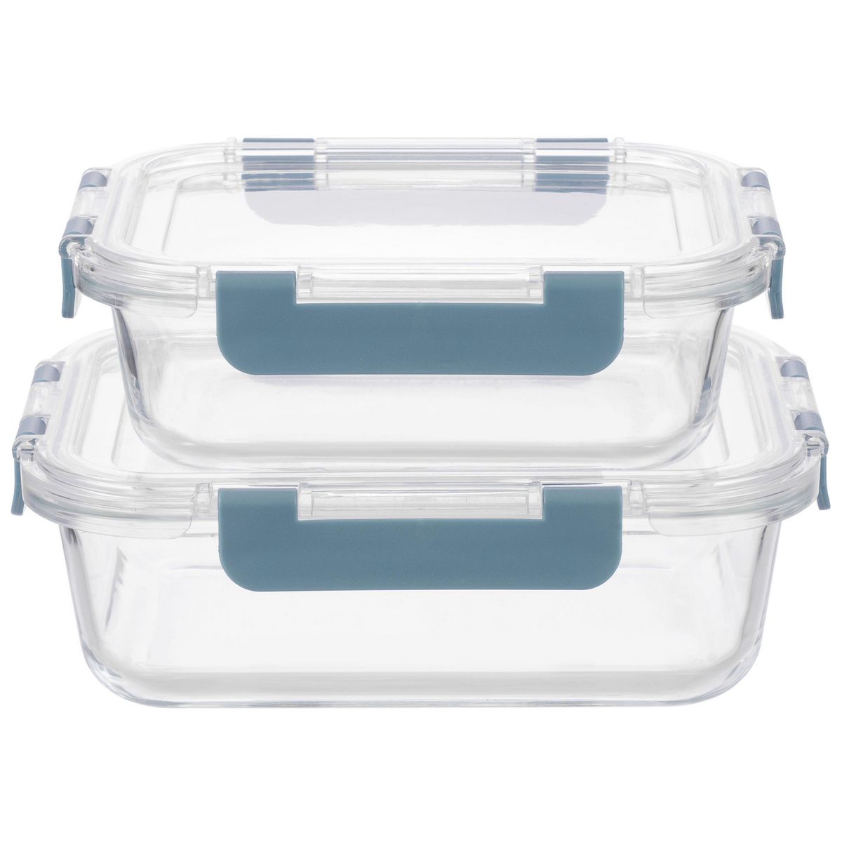 JUST HOME COLLECTION - Set 2 Contenedores Vidrio 1050 ml640 ml