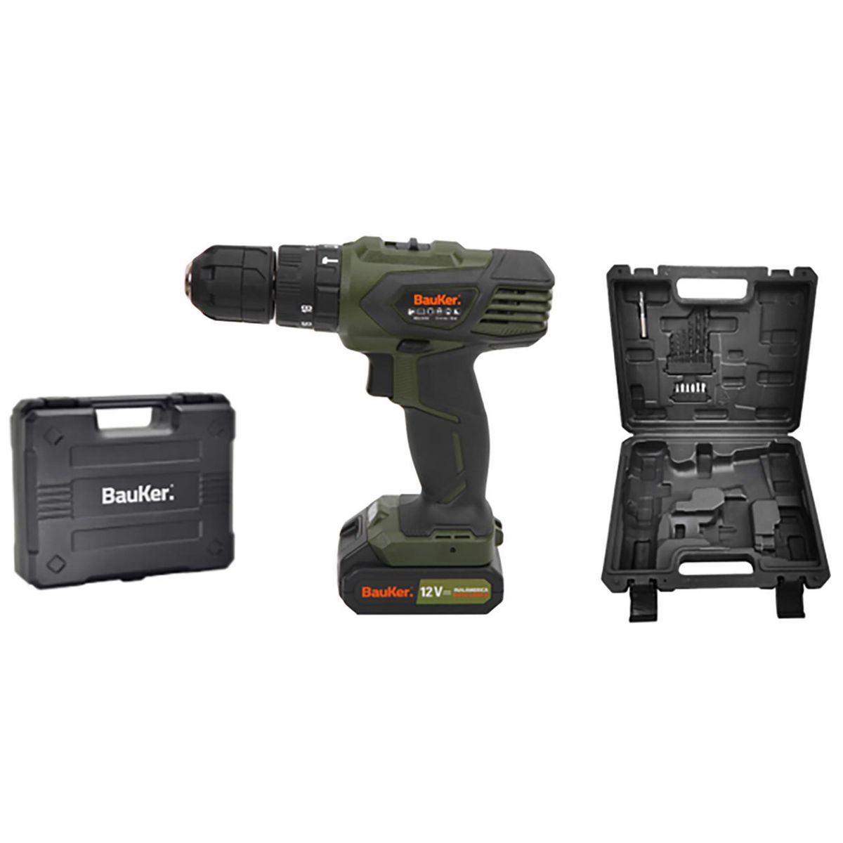 BAUKER - Taladro Inalámbrico Percutor 10MM +29 Acc